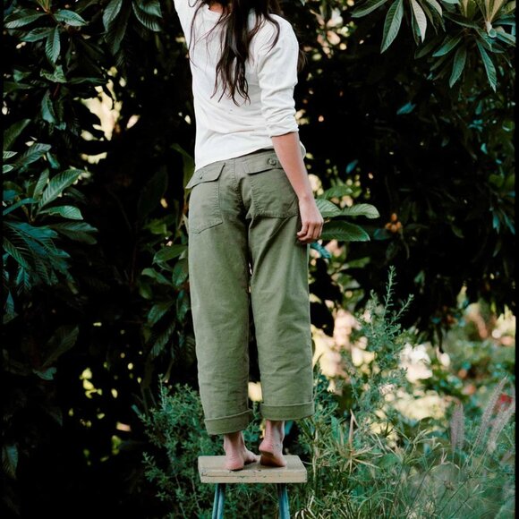 imogene + willie Pants - Imogene + Willie Blake Military Trouser - Olive Green M